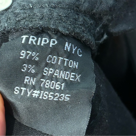 Tripp NYC Jeans Sz 9 Black Splatter Stretch Skinny Skull Rivet Punk Goth Emo Y2K - Picture 4 of 14